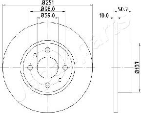Japanparts DP-0206 - Тормозной диск abcparts.ee