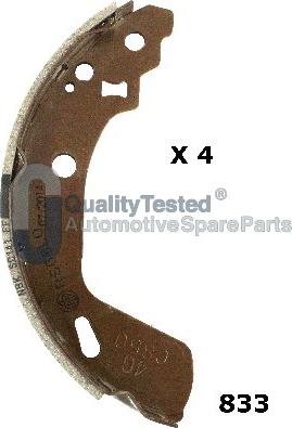 Japanparts GF833JM - Комплект тормозных колодок, барабанные abcparts.ee