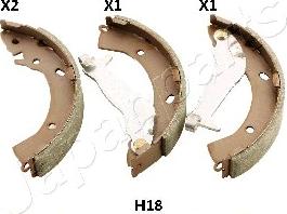 Japanparts GF-H18AF - Комплект тормозных колодок, барабанные abcparts.ee