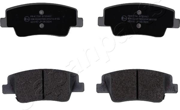 Japanparts PP-K17AF - Тормозные колодки, дисковые, комплект abcparts.ee