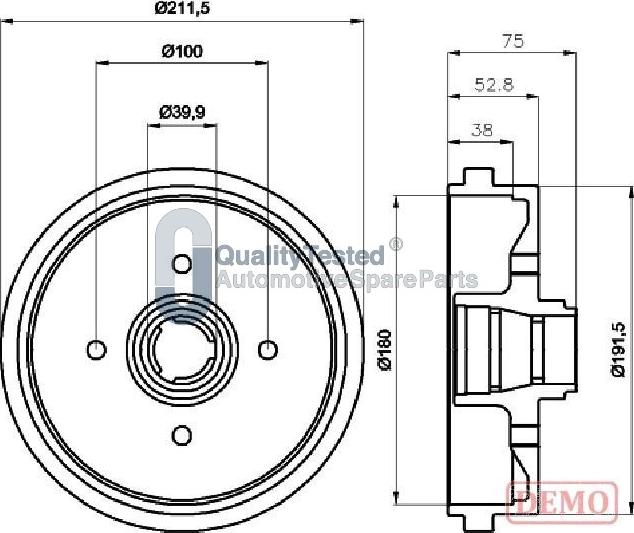 Japanparts TA0901JM - Тормозной барабан abcparts.ee
