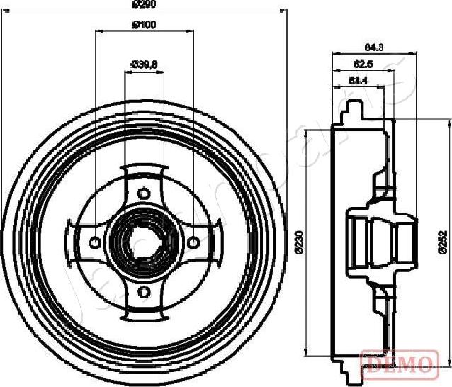 Japanparts TA-0913C - Тормозной барабан abcparts.ee