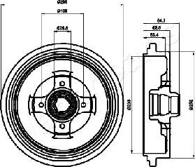 Japanparts TA-0913 - Тормозной барабан abcparts.ee