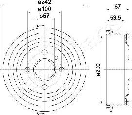Japanparts TA-0402 - Тормозной барабан abcparts.ee