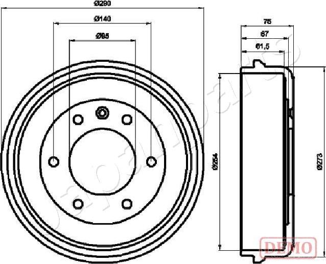 Japanparts TA-0410C - Тормозной барабан abcparts.ee