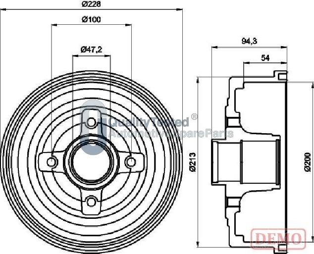 Japanparts TA0412JM - Тормозной барабан abcparts.ee