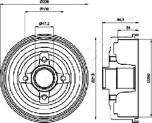 Japanparts TA-0412 - Тормозной барабан abcparts.ee