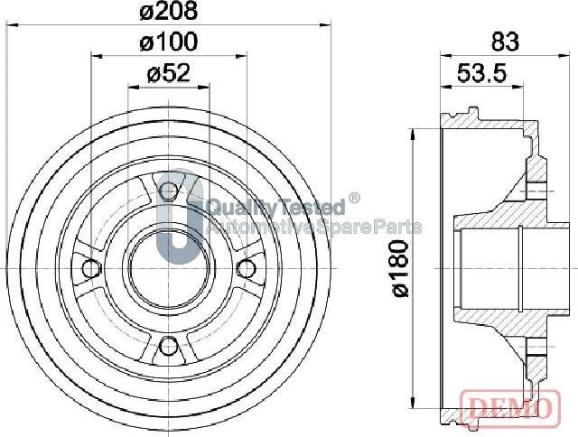 Japanparts TA0709JM - Тормозной барабан abcparts.ee