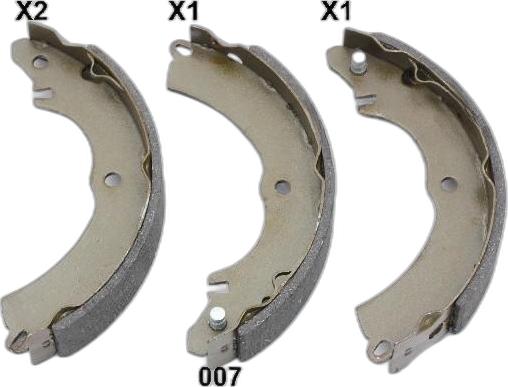 Japko 55007 - Комплект тормозных колодок, барабанные abcparts.ee