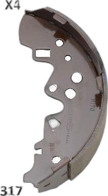Japko 55317 - Комплект тормозных колодок, барабанные abcparts.ee