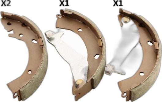 Japko 55H18 - Комплект тормозных колодок, барабанные abcparts.ee