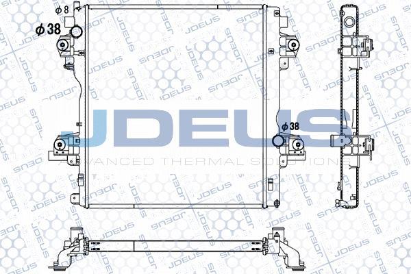 Jdeus 028M80 - Радиатор, охлаждение двигателя abcparts.ee