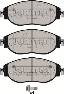 Juratek JCP8296 - Тормозные колодки, дисковые, комплект abcparts.ee