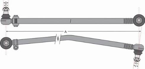 Juratek JSS1600A - Продольная рулевая штанга, тяга abcparts.ee