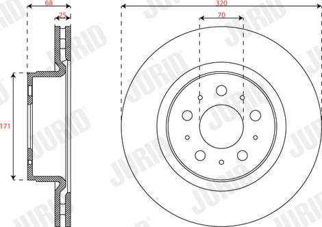 Jurid 563658JC - Тормозной диск abcparts.ee