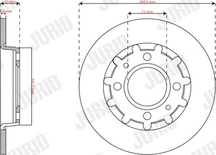 Jurid 563364JC - Тормозной диск abcparts.ee