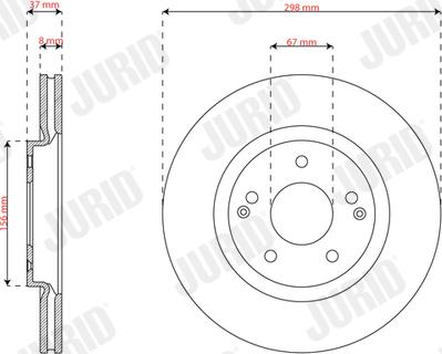 Jurid 563384JC - Тормозной диск abcparts.ee
