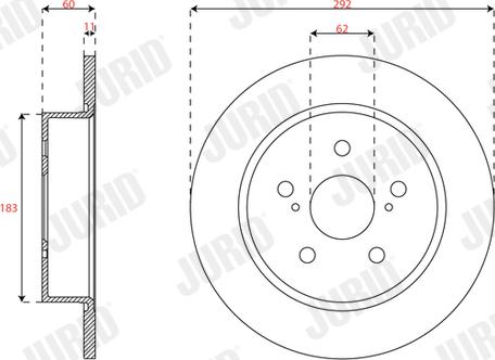 Jurid 563757JC - Тормозной диск abcparts.ee