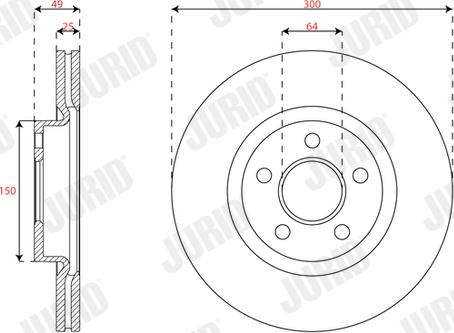 Jurid 563708JC - Тормозной диск abcparts.ee
