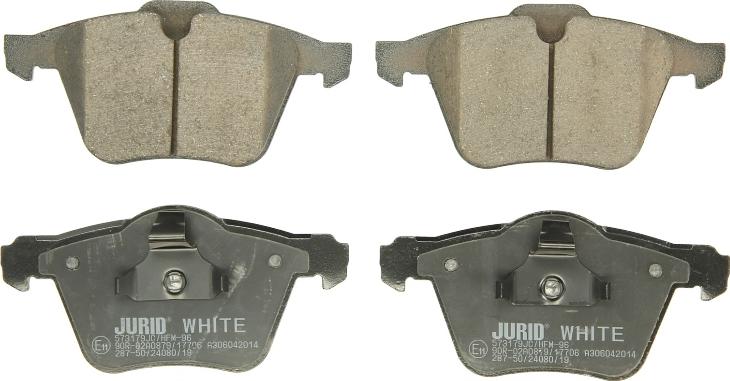 Jurid 573179JC - Тормозные колодки, дисковые, комплект abcparts.ee