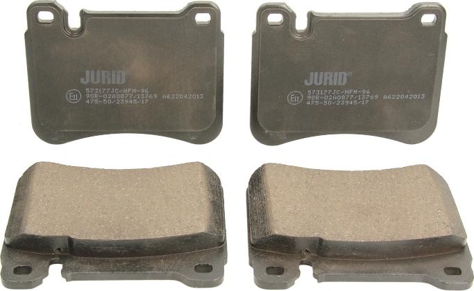 Jurid 573177JC - Тормозные колодки, дисковые, комплект abcparts.ee