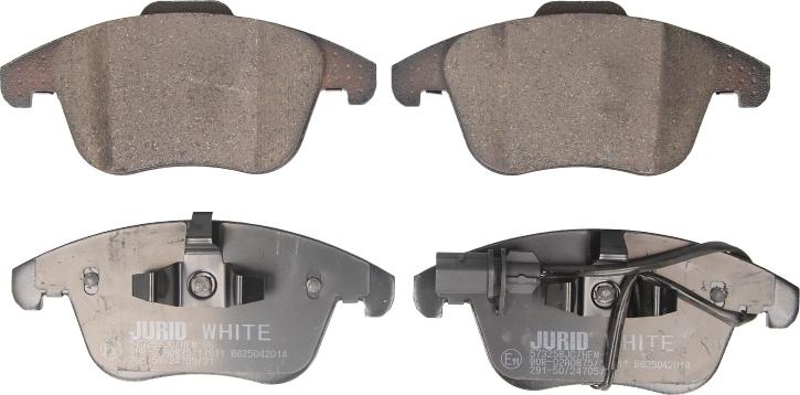 Jurid 573258JC - Тормозные колодки, дисковые, комплект abcparts.ee