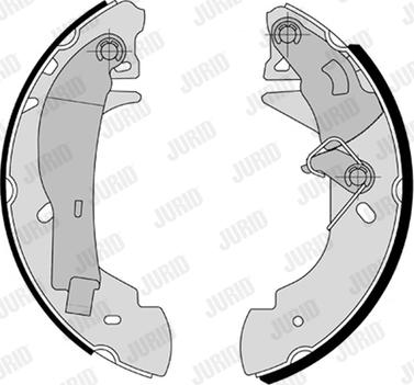 Jurid 361560J - Комплект тормозных колодок, барабанные abcparts.ee