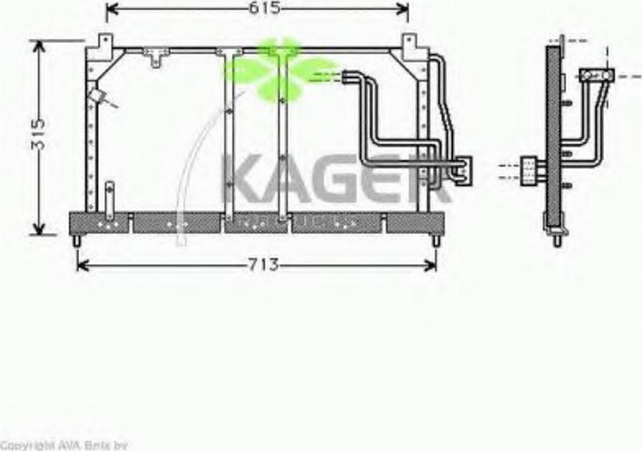 Kager 94-5253 - Конденсатор кондиционера abcparts.ee