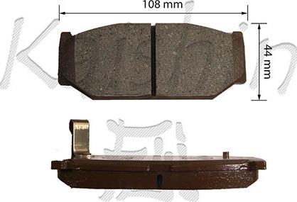 Kaishin D9039 - Тормозные колодки, дисковые, комплект abcparts.ee
