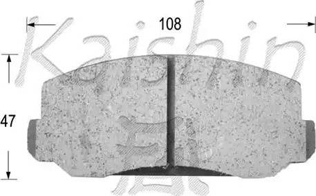 Kaishin D5004 - Тормозные колодки, дисковые, комплект abcparts.ee