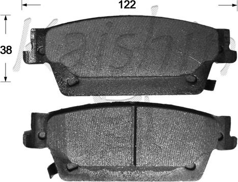 Kaishin FK10143 - Тормозные колодки, дисковые, комплект abcparts.ee