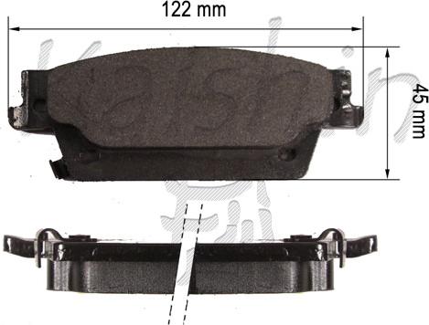 Kaishin FK10164 - Тормозные колодки, дисковые, комплект abcparts.ee