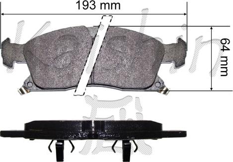 Kaishin FK10200 - Тормозные колодки, дисковые, комплект abcparts.ee