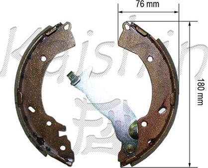 Kaishin K11182 - Комплект тормозных колодок, барабанные abcparts.ee