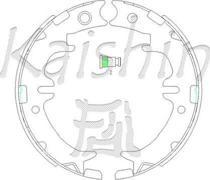 Kaishin K2392 - Комплект тормозов, ручник, парковка abcparts.ee