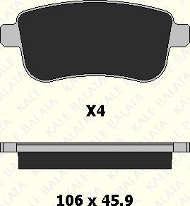 KALE 24820 157 14 - Тормозные колодки, дисковые, комплект abcparts.ee