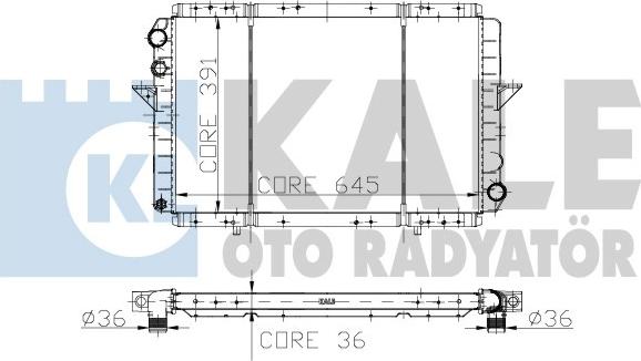 KALE OTO RADYATÖR 160800 - Радиатор, охлаждение двигателя abcparts.ee