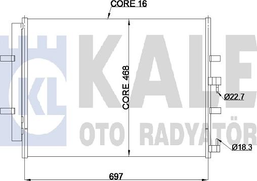 KALE OTO RADYATÖR 345695 - Конденсатор кондиционера abcparts.ee