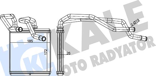 KALE OTO RADYATÖR 346650 - Теплообменник, отопление салона abcparts.ee