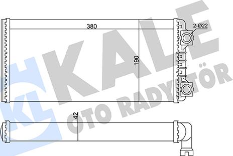 KALE OTO RADYATÖR 346730 - Soojusvaheti,salongiküte abcparts.ee