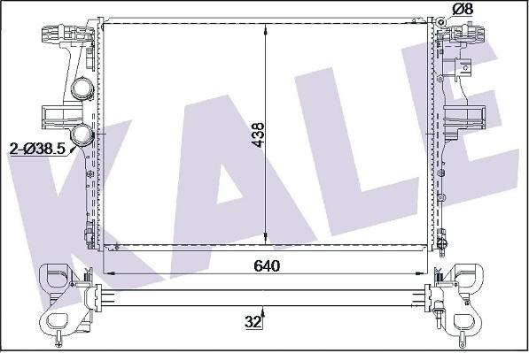 KALE OTO RADYATÖR 354990 - Радиатор, охлаждение двигателя abcparts.ee