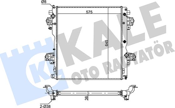 KALE OTO RADYATÖR 354290 - Радиатор, охлаждение двигателя abcparts.ee