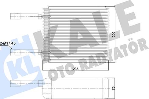 KALE OTO RADYATÖR 350015 - Испаритель, кондиционер abcparts.ee