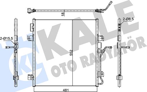 KALE OTO RADYATÖR 353110 - Конденсатор кондиционера abcparts.ee
