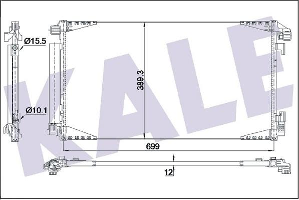 KALE OTO RADYATÖR 353865 - Конденсатор кондиционера abcparts.ee