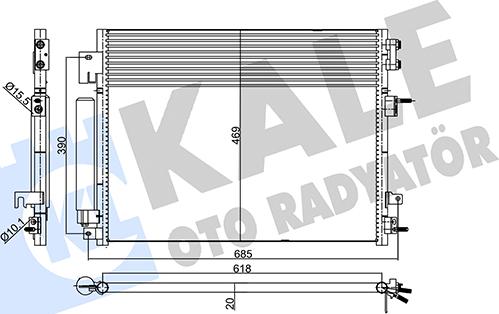 KALE OTO RADYATÖR 357985 - Конденсатор кондиционера abcparts.ee