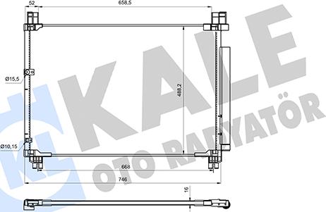KALE OTO RADYATÖR 361380 - Конденсатор кондиционера abcparts.ee