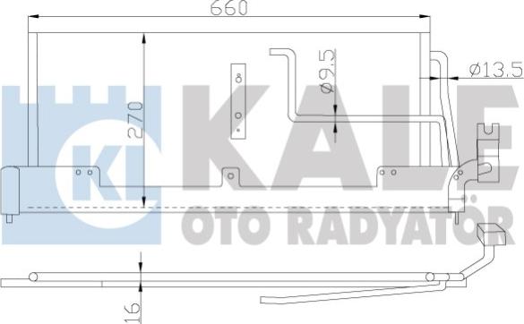 KALE OTO RADYATÖR 388800 - Конденсатор кондиционера abcparts.ee