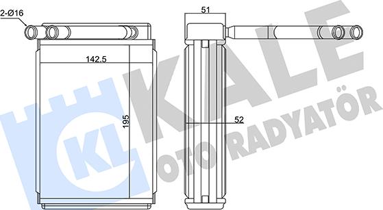 KALE OTO RADYATÖR 370575 - Теплообменник, отопление салона abcparts.ee