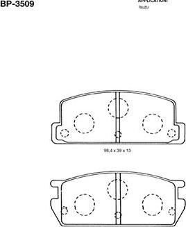 Kavo Parts BP-3509 - Тормозные колодки, дисковые, комплект abcparts.ee